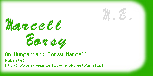 marcell borsy business card